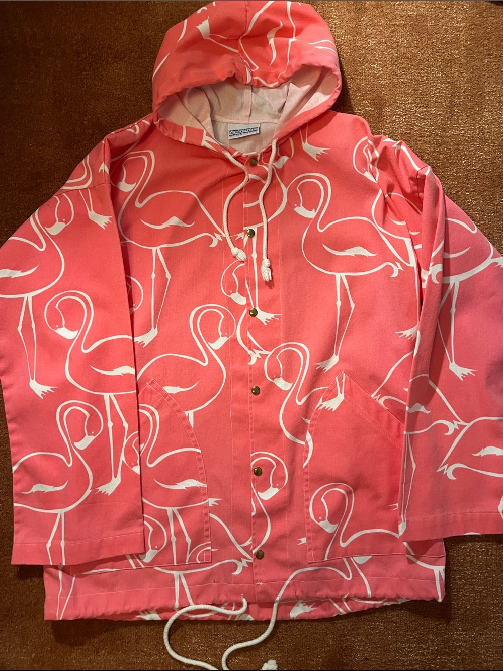 Sz S Michigan Rag Co Pink Flamingo Jacket